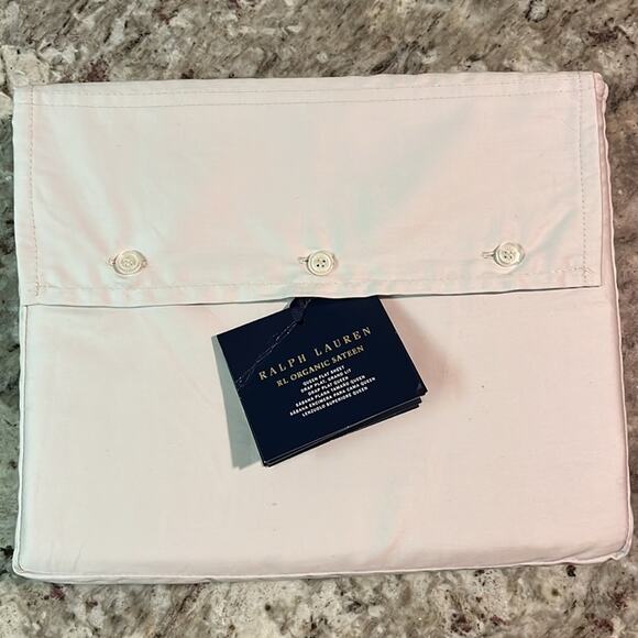 Ralph Lauren RL Organic Sateen Flat Sheet Queen Platinum - Picture 3 of 3